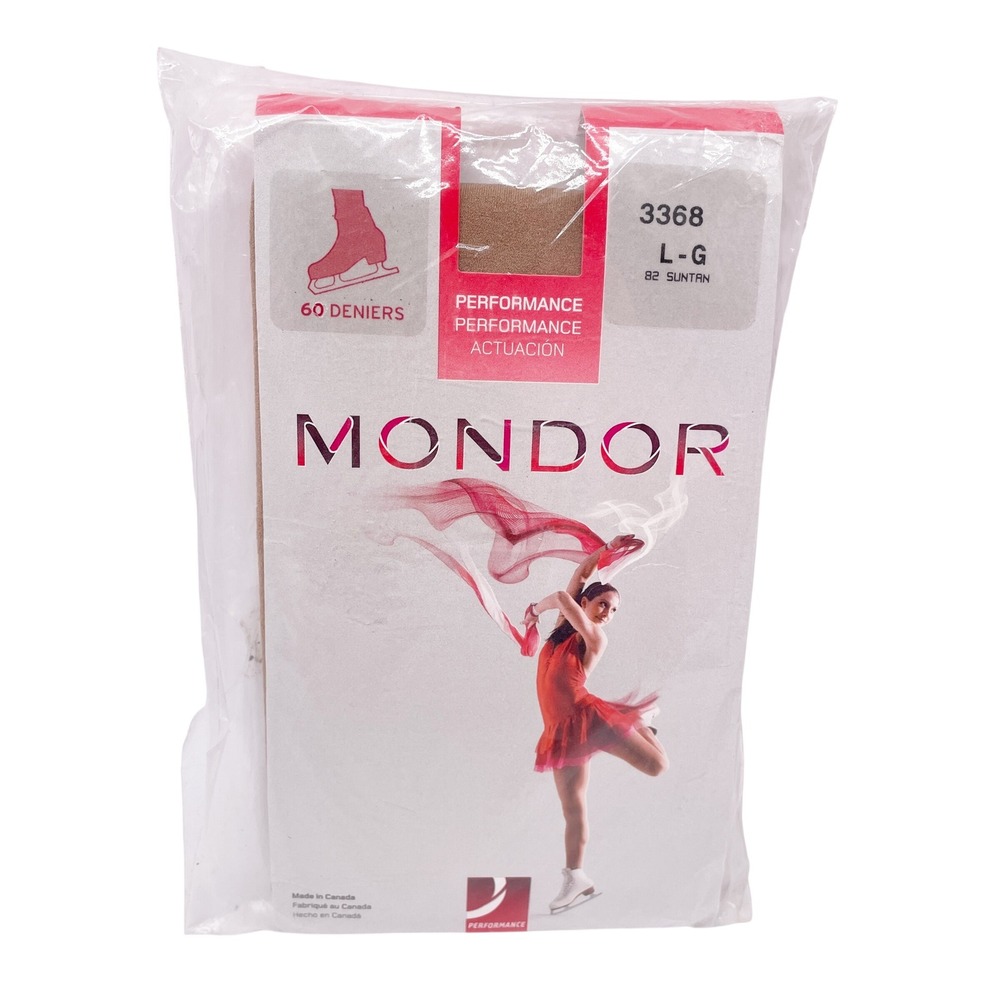 Mondor 3368 Performance 60 Denier Suntan Figure Skating Tights Size‎ L